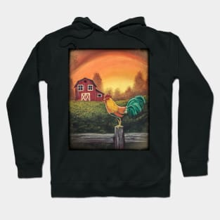 Rooster on the Farm Hoodie